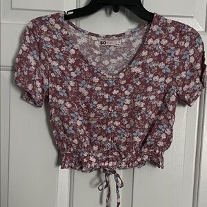 SO Women's Floral Crop Top
